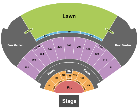 Mystic Lake Amphitheatre Guns N' Roses Seating Chart